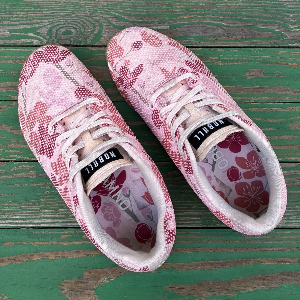 Nobull Cherry Blossom Womens Sz 8.5 Mens Sz 7 Pink Running Training Shoes - Picture 12 of 16